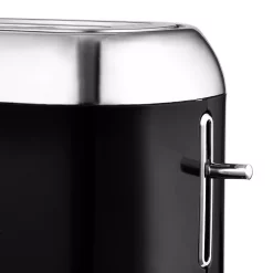 Toasters KALORIK Retro 2-Slice Black Wide Slot Toaster 9 Toasters KALORIK Retro 2-Slice Black Wide Slot Toaster -BergHOFF Shop black kalorik pop up toasters to 46083 bk 1f 1000