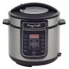 Cookers MegaChef 6 Qt. Black Electric Pressure Cooker With Built-In Timer