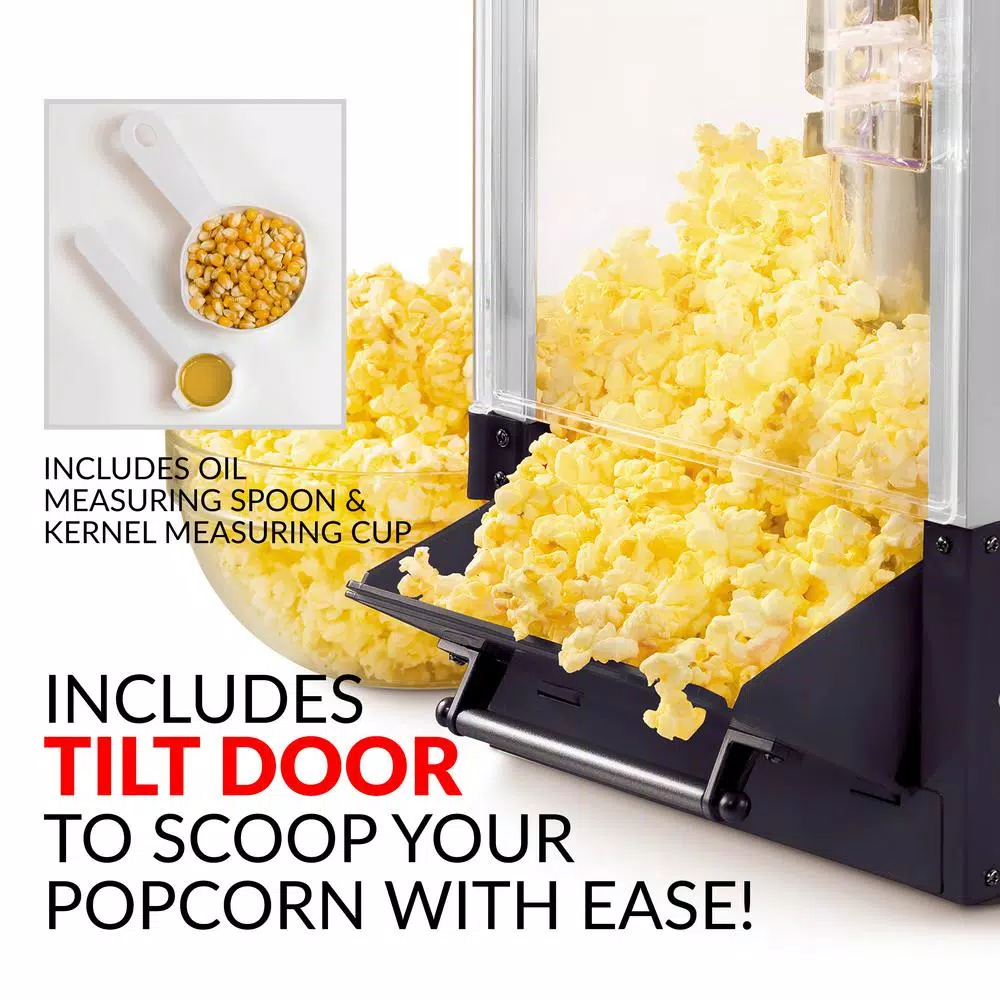Popcorn Machines Nostalgia 390-Watts 2.5 Oz. Black Kettle Popcorn Maker 4 Popcorn Machines Nostalgia 390-Watts 2.5 Oz. Black Kettle Popcorn Maker - Image 4