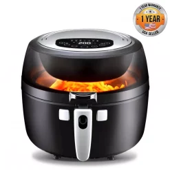 Toasters NutriChef Black Countertop Oven Air Fry Cooker Healthy Kitchen Air Fryer Convection Cooking -BergHOFF Shop black nutrichef toaster ovens pkairfr75 76 1000