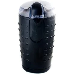 Coffee Makers Ovente 2.5 Oz. Black One-Touch Electric Coffee Grinder With Transparent Easy Open Lid And Stainless Steel Blades