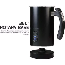 Coffee Makers Ovente 8 Oz. Black Automatic Electric Milk Frother And Steamer Hot Or Cold Froth Functionality Foam Maker And Warmer -BergHOFF Shop black ovente milk frothers fr3608b fa 1000