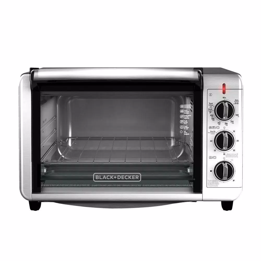 Toasters BLACK+DECKER 1500 W 6-Slice Black And Silver Convection Toaster Oven 1 Toasters BLACK+DECKER 1500 W 6-Slice Black And Silver Convection Toaster Oven