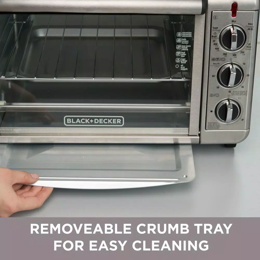 Toasters BLACK+DECKER 1500 W 6-Slice Black And Silver Convection Toaster Oven 7 Toasters BLACK+DECKER 1500 W 6-Slice Black And Silver Convection Toaster Oven - Image 7