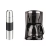 Coffee Makers Brentwood Appliances 12-Cup Black Coffee Maker And 16 Oz. Stainless Steel Vacuum-Insulated Coffee Thermos
