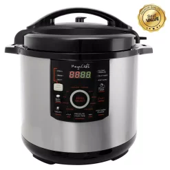 Cookers MegaChef 12 Qt. Black And Silver Electric Pressure Cooker With Automatic Shut-Off And Keep Warm Setting -BergHOFF Shop black silver megachef electric pressure cookers 985110831m 1f 1000