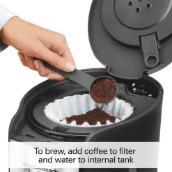 Coffee Makers Hamilton Beach BrewStation 12-Cup Coffee Maker -BergHOFF Shop black stainless look hamilton beach coffee makers 48464 fa 1000