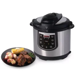 Cookers Presto 6 Qt. Black Stainless Steel Electric Pressure Cooker With Built-In Timer -BergHOFF Shop black stainless presto electric pressure cookers 02141 44 1000