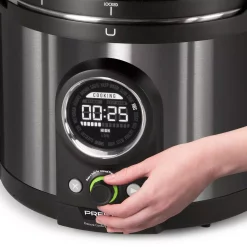 Cookers Presto 10 Qt. Black Stainless Electric Pressure Cooker 12 Cookers Presto 10 Qt. Black Stainless Electric Pressure Cooker -BergHOFF Shop black stainless presto electric pressure cookers 02143 1f 1000