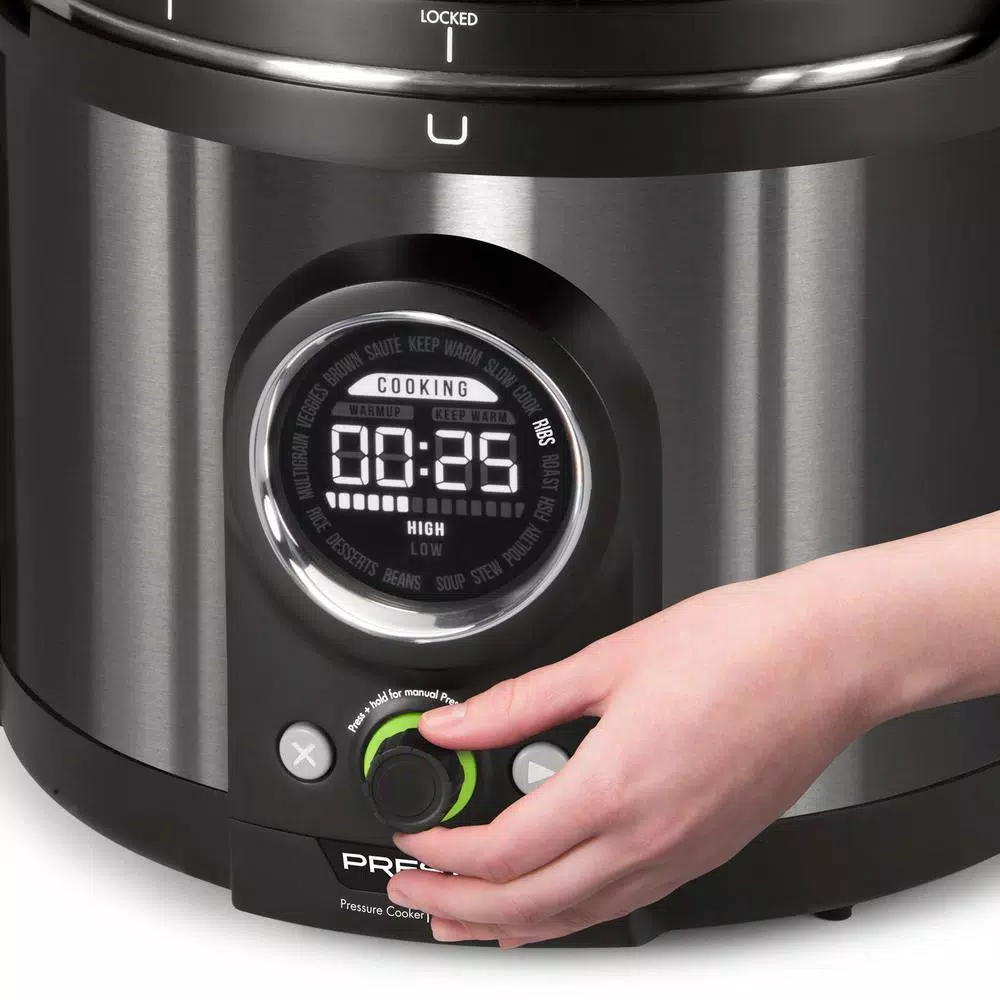 Cookers Presto 10 Qt. Black Stainless Electric Pressure Cooker 5 Cookers Presto 10 Qt. Black Stainless Electric Pressure Cooker - Image 5