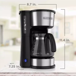 Coffee Makers BLACK+DECKER 4-in-1 5-Cup Black Stainless Steel Drip Coffee Maker -BergHOFF Shop black stainless steel black decker drip coffee makers cm0755s 76 1000