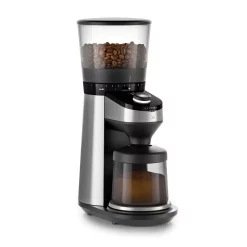 Coffee Makers OXO 12 Oz. Black Stainless Steel Burr Coffee Grinder With Integrated Scale -BergHOFF Shop black stainless steel oxo coffee grinders 8710200 d4 1000