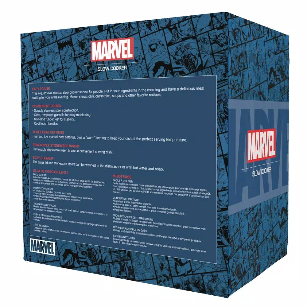 Cookers Uncanny Brands Marvel Kawaii 7qt. Slow Cooker Black 5 Cookers Uncanny Brands Marvel Kawaii 7qt. Slow Cooker Black - Image 5