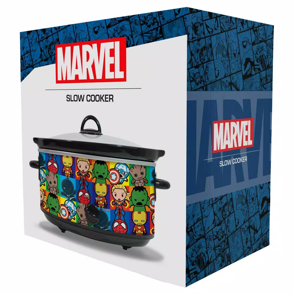 Cookers Uncanny Brands Marvel Kawaii 7qt. Slow Cooker Black 4 Cookers Uncanny Brands Marvel Kawaii 7qt. Slow Cooker Black - Image 4
