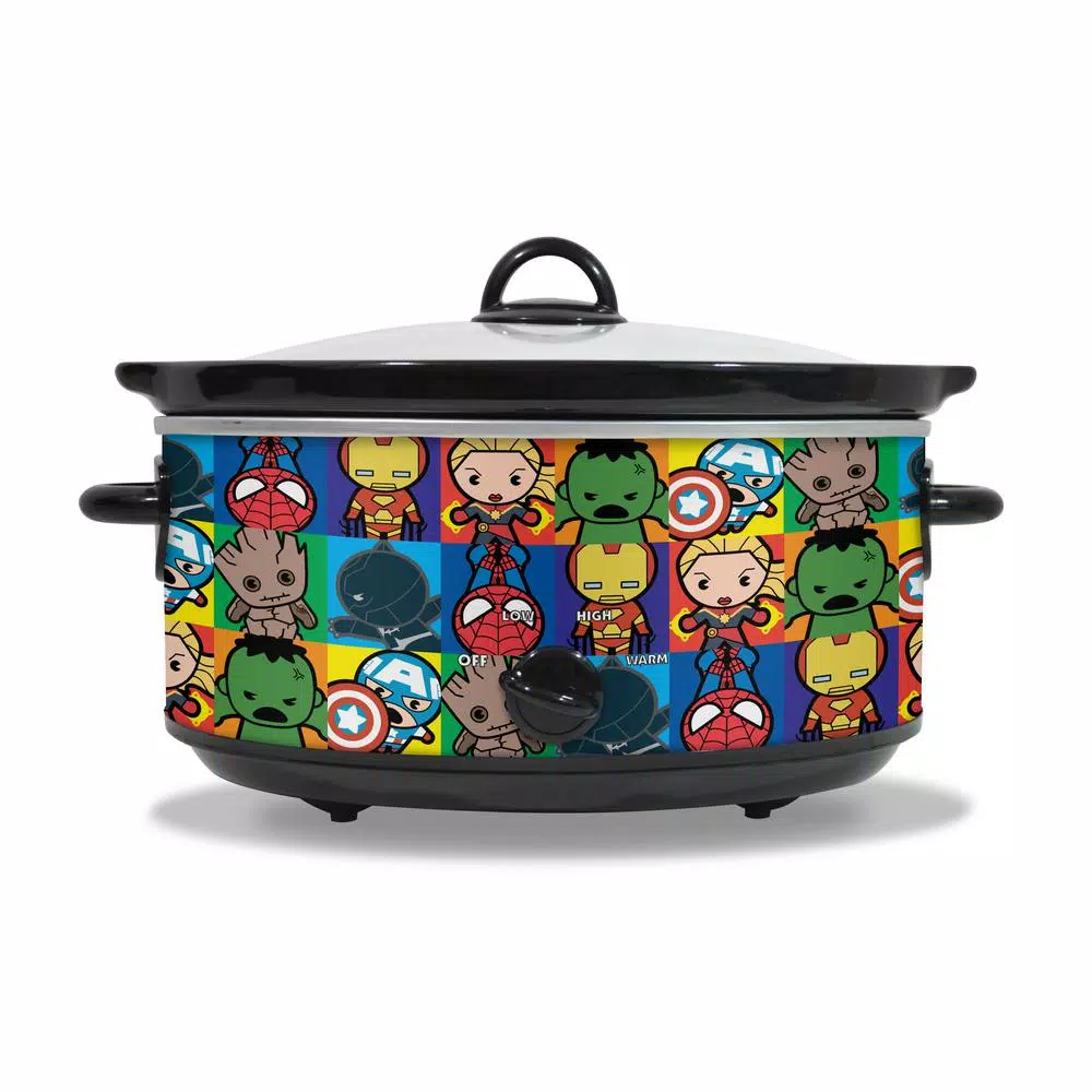 Cookers Uncanny Brands Marvel Kawaii 7qt. Slow Cooker Black 1 Cookers Uncanny Brands Marvel Kawaii 7qt. Slow Cooker Black
