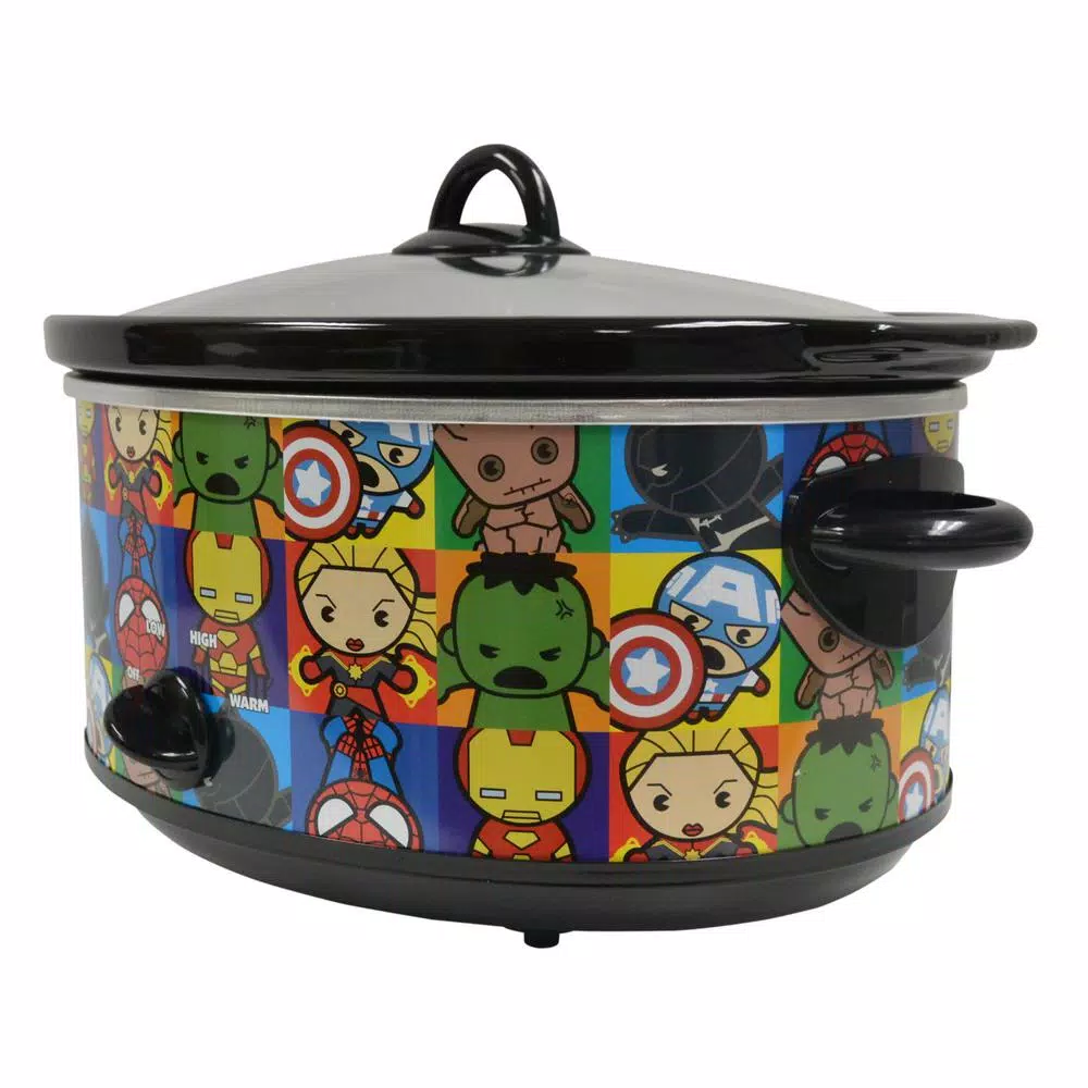 Cookers Uncanny Brands Marvel Kawaii 7qt. Slow Cooker Black 3 Cookers Uncanny Brands Marvel Kawaii 7qt. Slow Cooker Black - Image 3