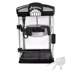 Popcorn Machines West Bend 4-Quart Black Hot Oil Movie Theater Style Popcorn Popper Machine With Nonstick Kettle Includes Measuring Cup And Scoop