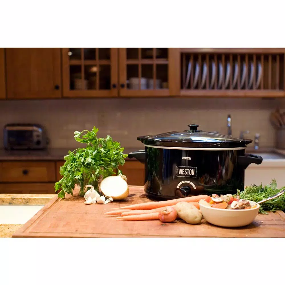 Cookers Weston 8 Qt. Black Slow Cooker With Locking Lid And Keep Warm Setting 2 Cookers Weston 8 Qt. Black Slow Cooker With Locking Lid And Keep Warm Setting - Image 2