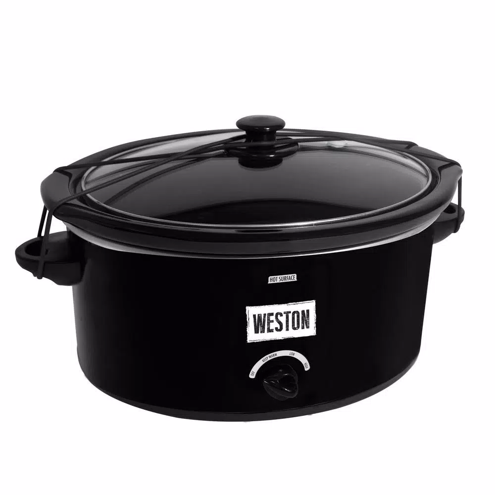 Cookers Weston 8 Qt. Black Slow Cooker With Locking Lid And Keep Warm Setting 1 Cookers Weston 8 Qt. Black Slow Cooker With Locking Lid And Keep Warm Setting