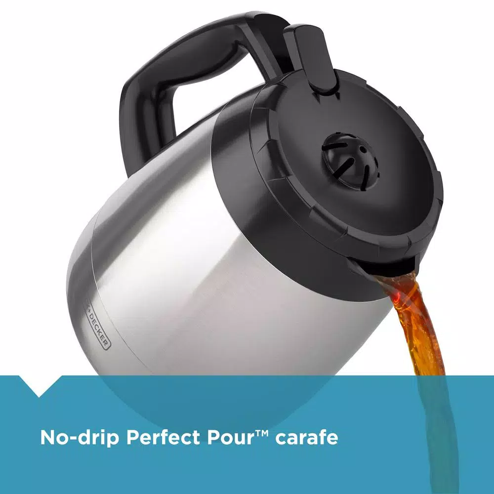 Coffee Makers BLACK+DECKER 12-Cup Programmable Stainless Steel Drip Coffee Maker With Thermal Carafe 5 Coffee Makers BLACK+DECKER 12-Cup Programmable Stainless Steel Drip Coffee Maker With Thermal Carafe - Image 5