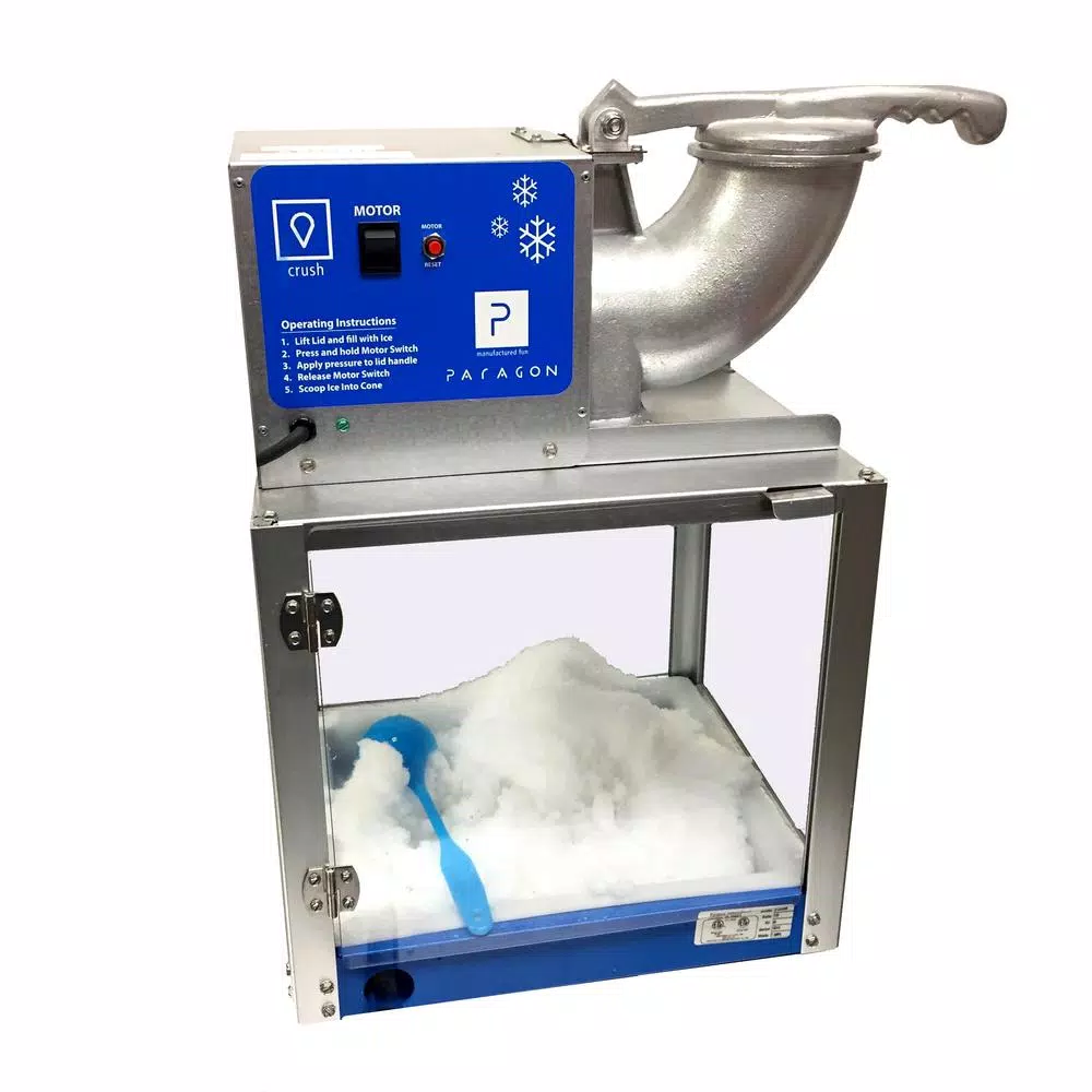 Dessert Makers Paragon Simply-A-Blast 8000 Oz. Blue Stainless Steel Countertop Snow Cone Machine 2 Dessert Makers Paragon Simply-A-Blast 8000 Oz. Blue Stainless Steel Countertop Snow Cone Machine - Image 2