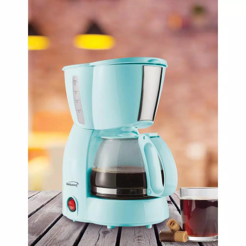 Coffee Makers Brentwood 4-Cup Blue Coffee Maker 8 Coffee Makers Brentwood 4-Cup Blue Coffee Maker - Image 8