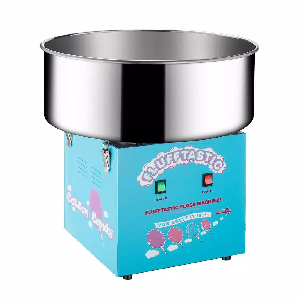 Dessert Makers Great Northern Blue Cotton Candy Machine- Flufftastic Floss Maker- Use Sugar Or Hard Candy- Stainless Steel Pan 1 Dessert Makers Great Northern Blue Cotton Candy Machine- Flufftastic Floss Maker- Use Sugar Or Hard Candy- Stainless Steel Pan