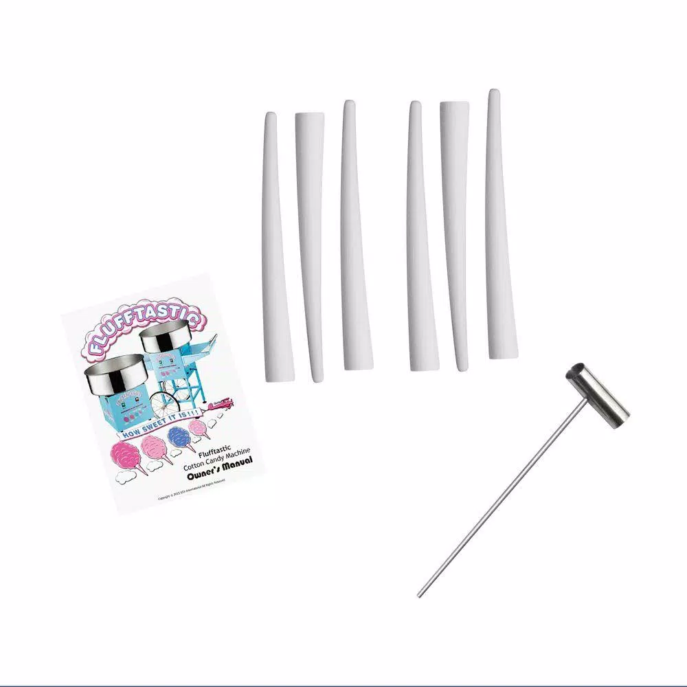 Dessert Makers Great Northern Flufftastic Blue Countertop Cotton Candy Machine With Sugar Scoop 6 Dessert Makers Great Northern Flufftastic Blue Countertop Cotton Candy Machine With Sugar Scoop - Image 6