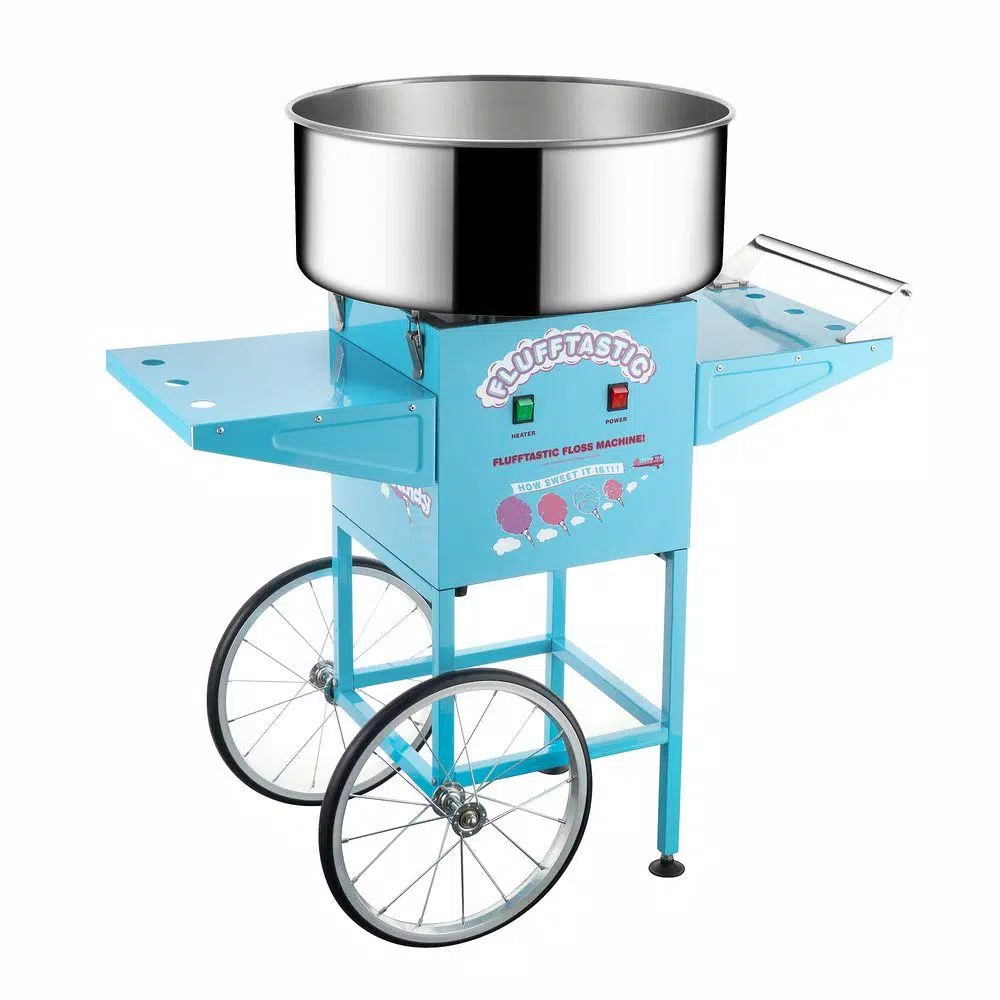 Dessert Makers Great Northern Flufftastic Commercial Blue Cotton Candy Machine With Cart 2 Dessert Makers Great Northern Flufftastic Commercial Blue Cotton Candy Machine With Cart - Image 2