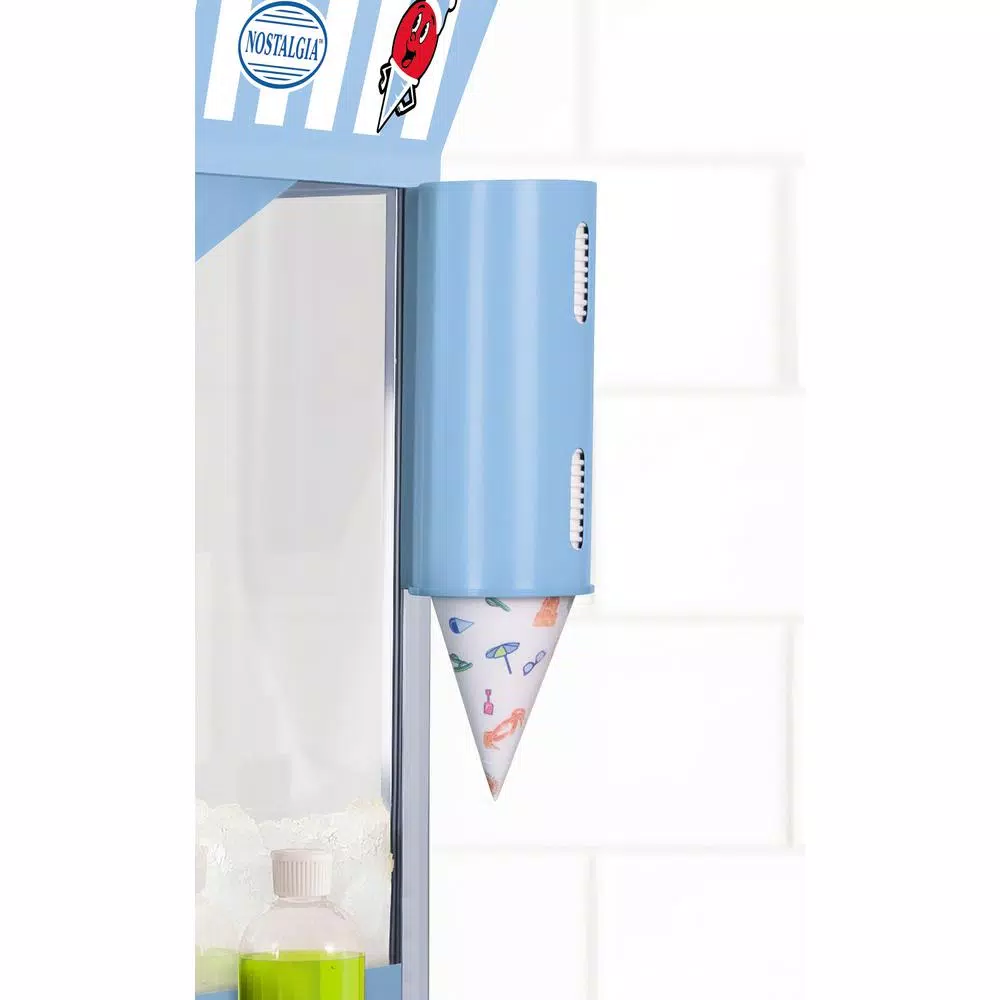 Dessert Makers Nostalgia Vintage 575 Oz. Snow Cone Machine Cart In Blue 5 Dessert Makers Nostalgia Vintage 575 Oz. Snow Cone Machine Cart In Blue - Image 5