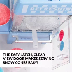 Dessert Makers Nostalgia Vintage 160 Oz. Snow Cone Maker In Blue With Reusable Cones 10 Dessert Makers Nostalgia Vintage 160 Oz. Snow Cone Maker In Blue With Reusable Cones -BergHOFF Shop blue nostalgia snow cone machines scm525bl 44 1000
