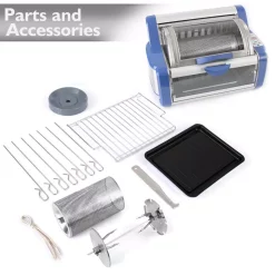 Toasters NutriChef White Digital Countertop Rotisserie & Grill Oven Rotating Kitchen Cooker In Blue -BergHOFF Shop blue nutrichef toaster ovens pkrtvg65bl 76 1000