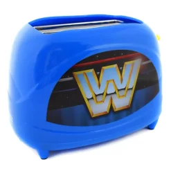 Toasters Uncanny Brands Blue WWE Retro Two-Slice Toaster — 600 Watts -BergHOFF Shop blue uncanny brands pop up toasters tste wwe ret 1f 1000