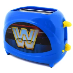 Toasters Uncanny Brands Blue WWE Retro Two-Slice Toaster — 600 Watts -BergHOFF Shop blue uncanny brands pop up toasters tste wwe ret 4f 1000