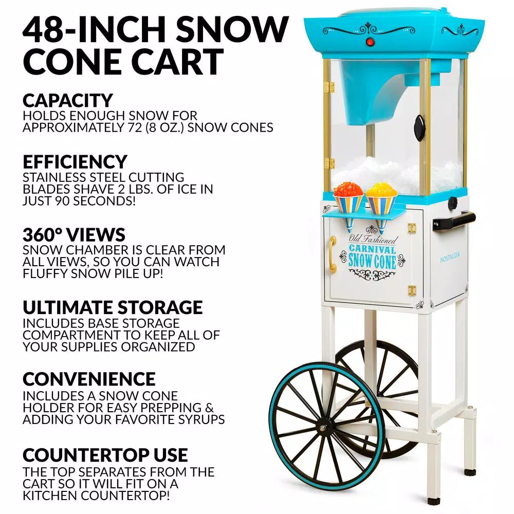 Dessert Makers Nostalgia Vintage Collection Snow Cone Cart 2 Dessert Makers Nostalgia Vintage Collection Snow Cone Cart - Image 2