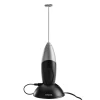 Coffee Makers BonJour Primo Latte Rechargeable Hand-Held Whisk/Milk Frother, Black/Silver