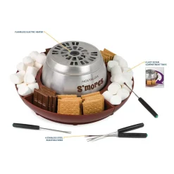 Dessert Makers Nostalgia Brown Stainless Steel Electric S’mores Maker -BergHOFF Shop brown nostalgia chocolate fountains lsm400 76 1000