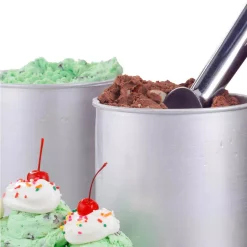 Dessert Makers Nostalgia 4 Qt. In Brown Electric Double Flavor Ice Cream Maker -BergHOFF Shop brown nostalgia ice cream makers icmw200dbl 40 1000