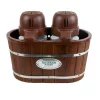Dessert Makers Nostalgia 4 Qt. In Brown Electric Double Flavor Ice Cream Maker