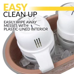 Dessert Makers Nostalgia 4 Qt. Brown Double Flavor Ice Cream Maker -BergHOFF Shop brown nostalgia ice cream makers picm2dbl 31 1000