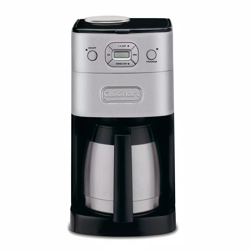 Coffee Makers Cuisinart Grind And Brew 10-Cup Brushed Chrome Drip Coffee Maker With Thermal Carafe 1 Coffee Makers Cuisinart Grind And Brew 10-Cup Brushed Chrome Drip Coffee Maker With Thermal Carafe