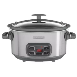 Cookers BLACK+DECKER 7 Qt. Brushed Stainless Steel Programmable Slow Cooker