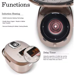 Cookers AROMA 5 Qt. Champagne Electric Multi-Cooker With Ceramic Pot 10 Cookers AROMA 5 Qt. Champagne Electric Multi-Cooker With Ceramic Pot -BergHOFF Shop champagne aroma multi cookers mtc 8010 44 1000