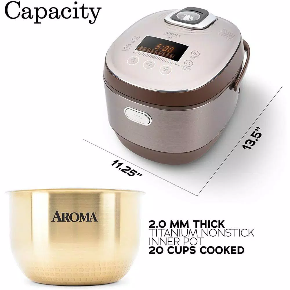 Cookers AROMA 5 Qt. Champagne Electric Multi-Cooker With Ceramic Pot 3 Cookers AROMA 5 Qt. Champagne Electric Multi-Cooker With Ceramic Pot - Image 3