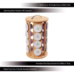 Coffee Makers Classic Cuisine 30-Count Bamboo Coffee Pod Carousel 6 Coffee Makers Classic Cuisine 30-Count Bamboo Coffee Pod Carousel -BergHOFF Shop classic cuisine coffee accessories hw0500062 4f 1000