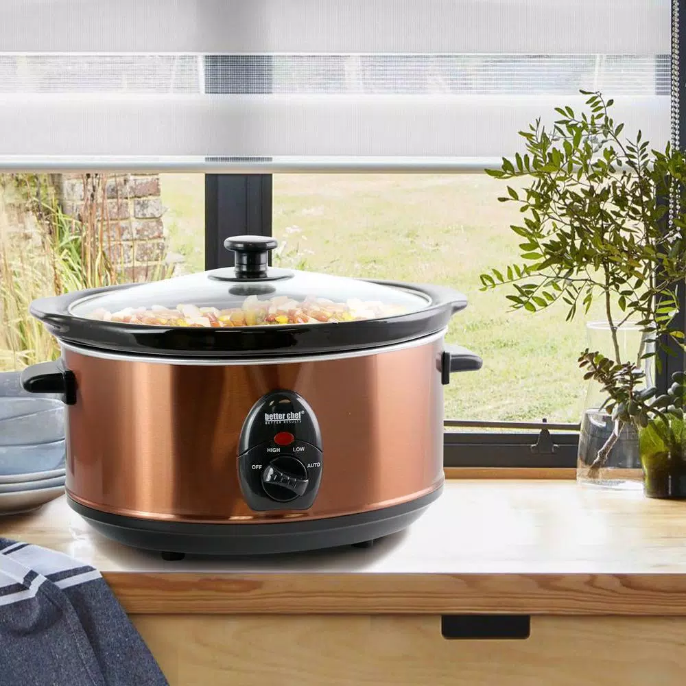 Cookers Better Chef 3.6 Qt. Copper Oval Slow Cooker 3 Cookers Better Chef 3.6 Qt. Copper Oval Slow Cooker - Image 3