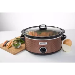 Cookers Brentwood Appliances Diamond 7 Qt. Copper Slow Cooker With Tempered Glass Lid -BergHOFF Shop copper brentwood appliances slow cookers sc 157c 31 1000