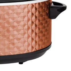 Cookers Brentwood Appliances Diamond 7 Qt. Copper Slow Cooker With Tempered Glass Lid -BergHOFF Shop copper brentwood appliances slow cookers sc 157c 76 1000