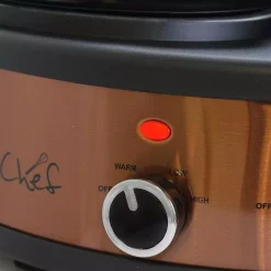 Cookers MegaChef Triple 4.5 Qt. Copper Slow Cooker With Glass Lids 11 Cookers MegaChef Triple 4.5 Qt. Copper Slow Cooker With Glass Lids -BergHOFF Shop copper megachef slow cookers 985109462m 44 1000