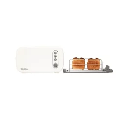 Toasters BergHOFF Seren 2-Slice Cream Long Slot Toaster -BergHOFF Shop cream berghoff pop up toasters 2212320 4f 1000